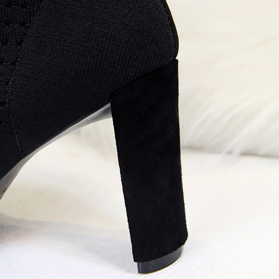 Европейские и американские модные простые короткие женские сапоги-трубы