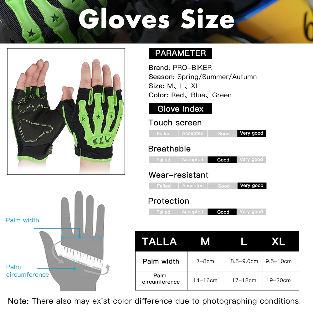 

Half Finger Motorcycle Gloves Summer Gloves Guantes Off Road Racing Climbing Riding Sport for BMX MX ATV Luvas Protective Gear