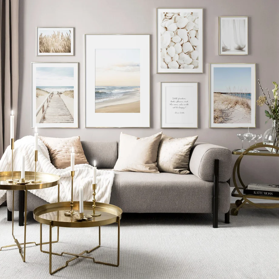 

Blue Beach Wave Grass Nude Sketch Seashells Bridge Wall Art Print Canvas Painting Nordic Poster Decor Pictures For Living Room