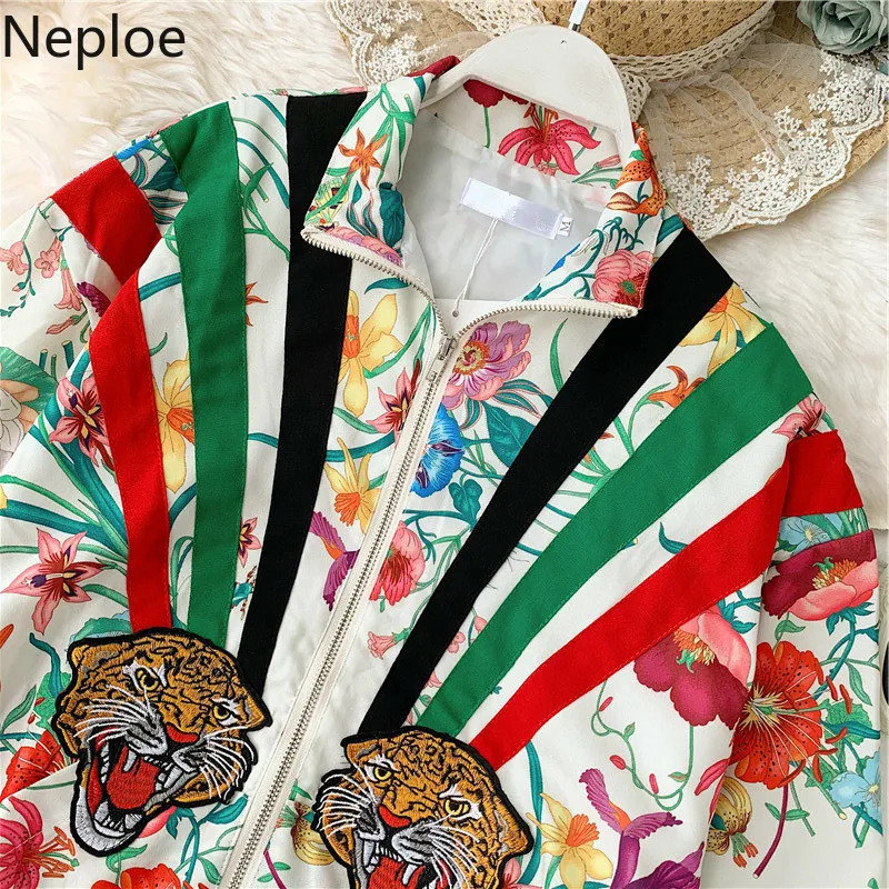 Бейсбольная форма с вышивкой Neploe, Женская осенне-зимняя Модная тонкая куртка с принтом, женская Свободная куртка Chaqueta Mujer 46333