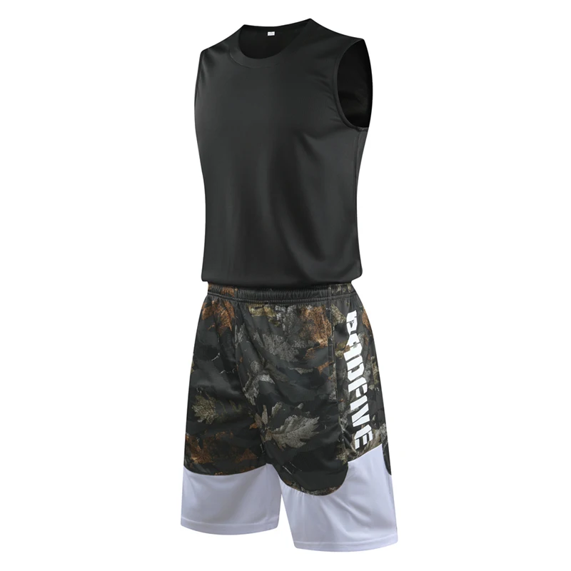 1090 black set Для мужчин wo Для мужчин возврат баскетбольная футболка Джерси комплект пустой баскетбол в колледже форменная одежда спортивный костюм добавьте Номер Название характеристики ковриков с печатью под заказ - Цвет: 1090 black set