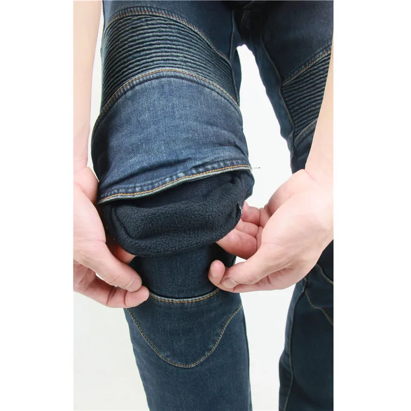 Plus velvet blue motorcycle racing rider trousers hockey pants cycling protective knee pads | Автомобили и мотоциклы