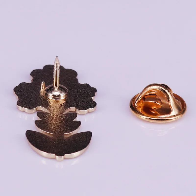 Эмалированная брошь в форме подсолнуха с цветами|Броши| |