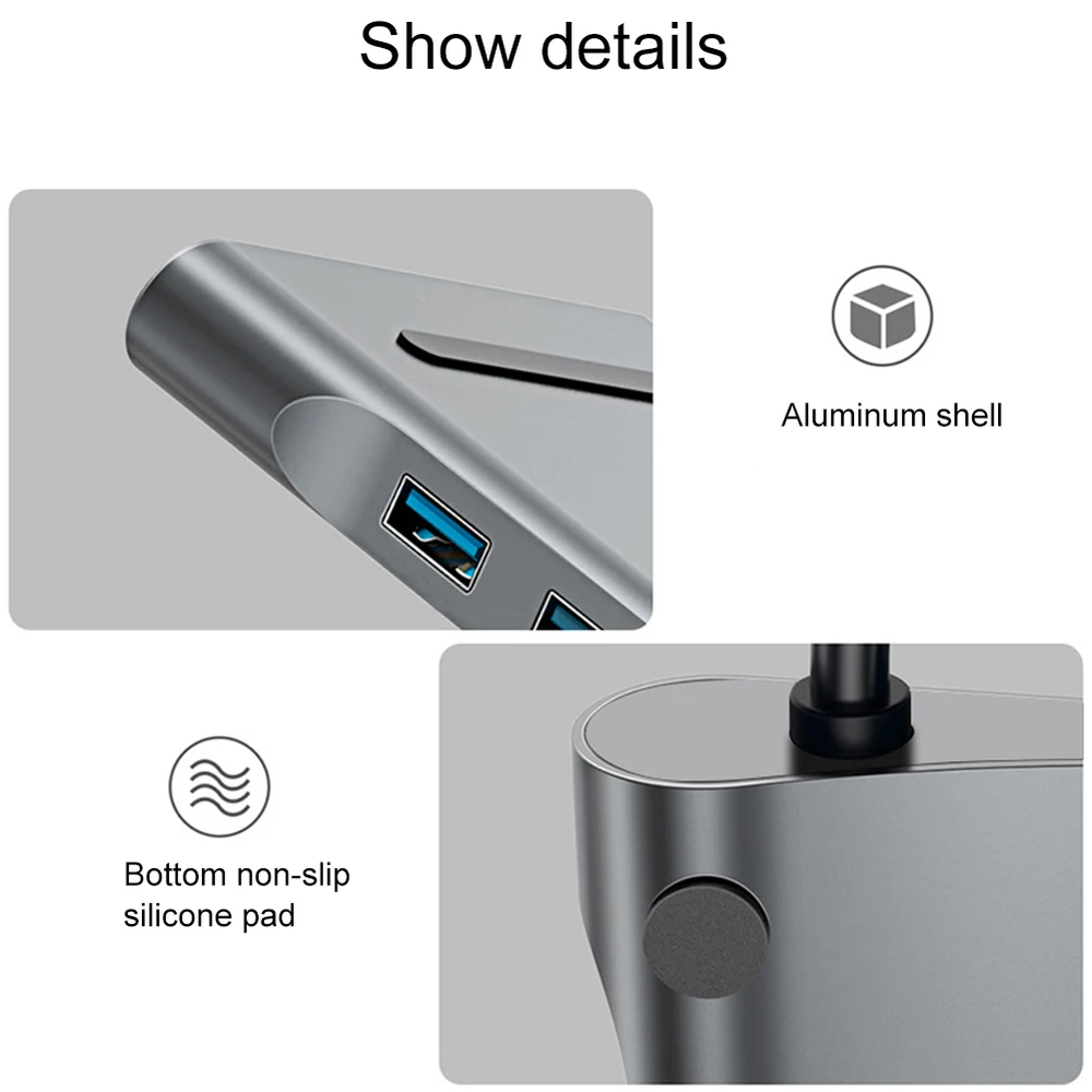 11 в 1 концентратор usb type-C к USB3.0 TF HDMI VGA RJ45 Мини DP док-станция адаптер концентратор конвертер для MacBook
