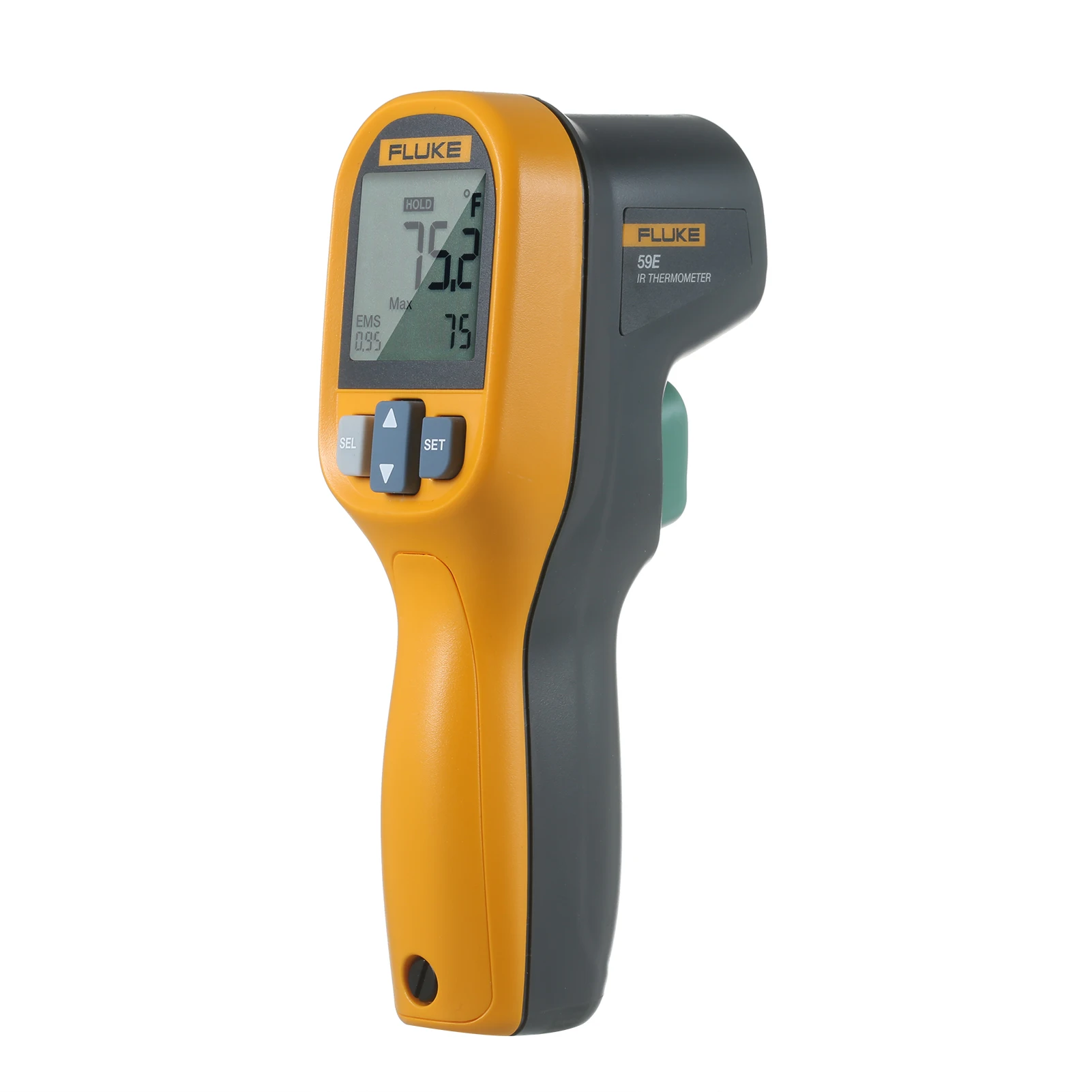 Дешево Инфракрасный термометр FLUKE 59E, Мини ИК-термометр, цифровой Ручной тестер температуры 8:1, лазерный термометр, пистолет, цифровой ИК