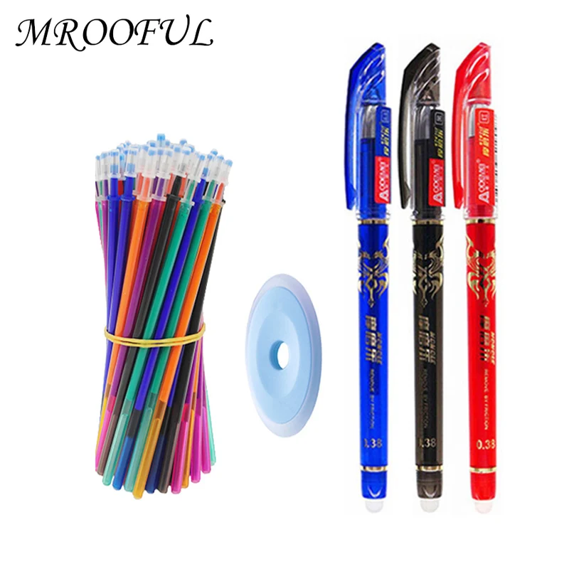 Цветная чернильная стираемая ручка с заправкой моющаяся набор гелевых ручек со