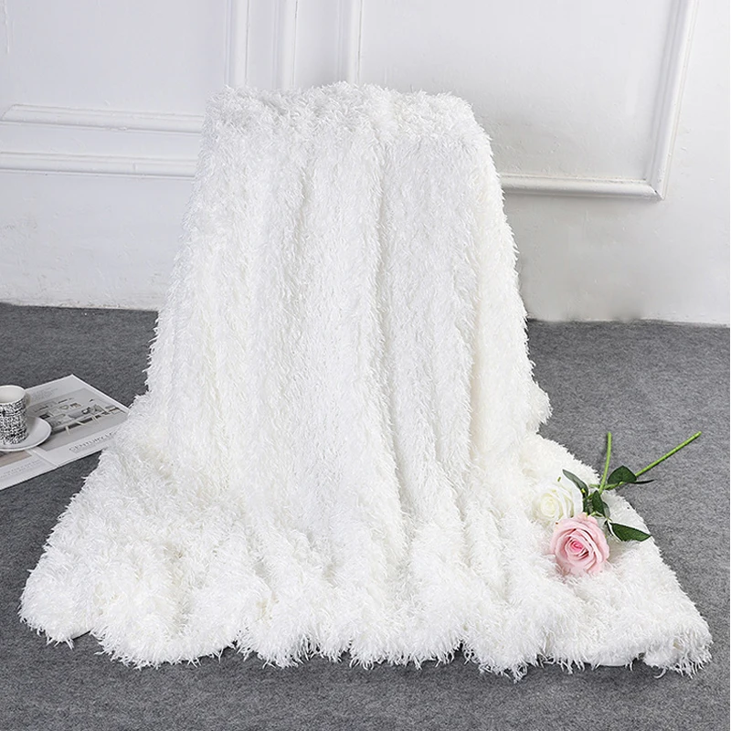 Новинка 2019 года супермягкое ворсовое декоративное фоновое одеяло длинное