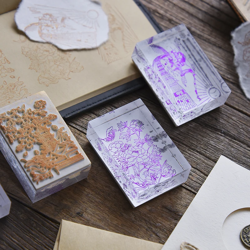 Винтажный кран Сакура принца акриловый штамп для украшения DIY деревянные