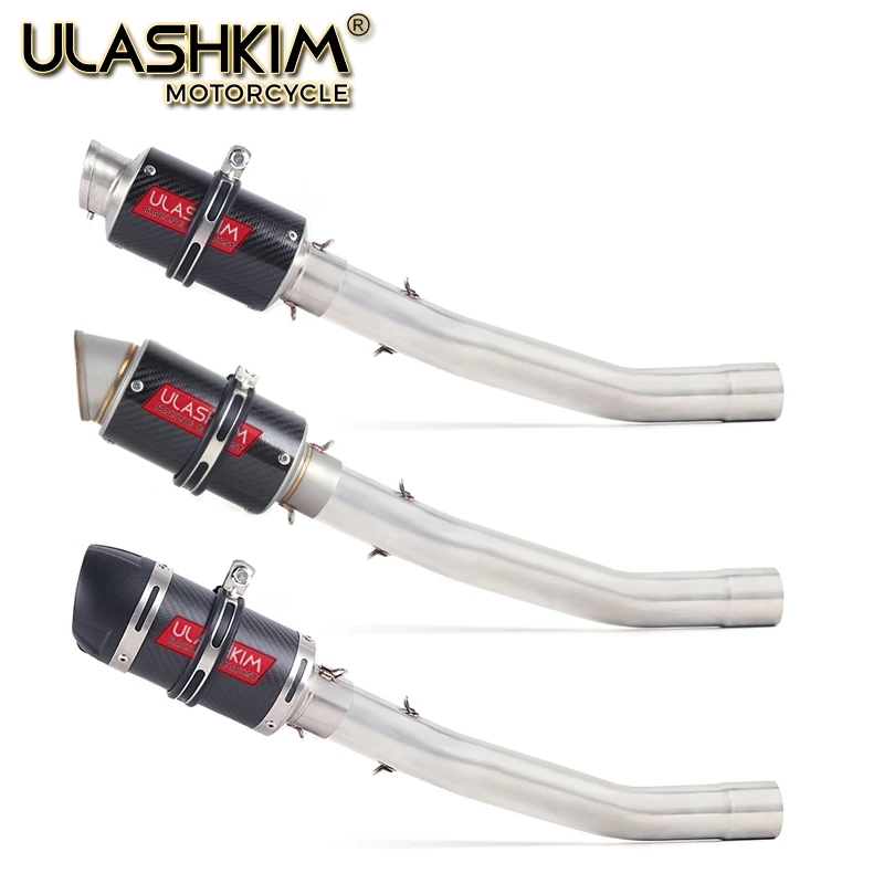 

Motorcycle Exhaust Full system middle Link pipe Muffler Slip On for Kawasaki ZX-6R ZX6R ZX 6R ninja 636 2008-2019