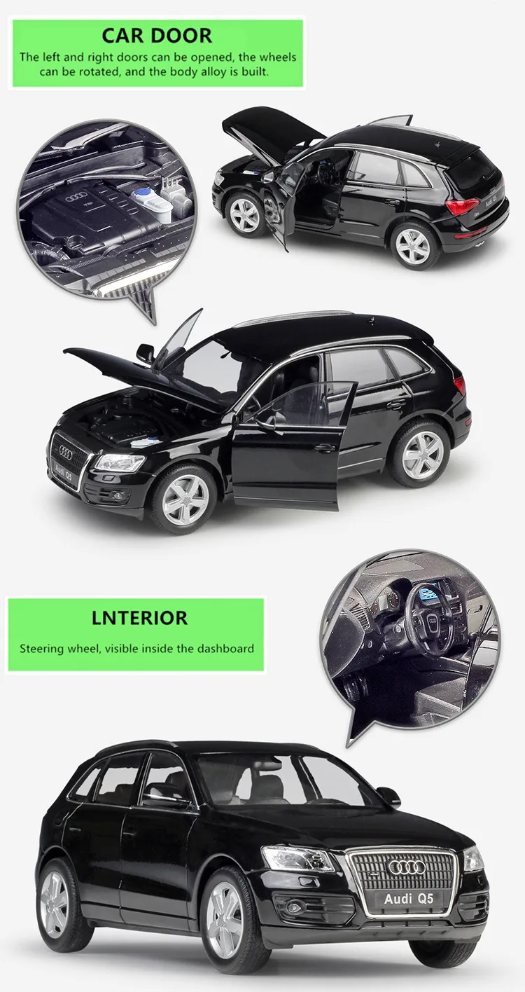WELLY 1:24 Audi Q5 SUV спортивный автомобиль моделирование сплав модель автомобиля ремесла Коллекция игрушек инструменты подарок