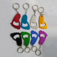 50 pieces personalized logo name date baby foot bottle opener key chain for baby shower baptism wedding party souvenir
