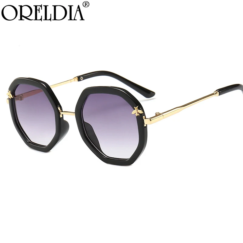 

Fashion Polygon Metal Bee Children Sunglasses New Decorative Lovely Kids Shade Eyewear Chit Irregular Shape Eyeglasses UV400