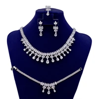 wedding jewelry sets hadiyana for women elegant novel trendy new design with high quality bn7676 stainless steel necklace set