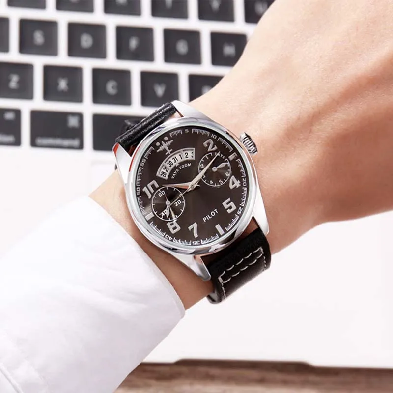 Часы наручные мужские кварцевые спортивные повседневные модные в стиле милитари