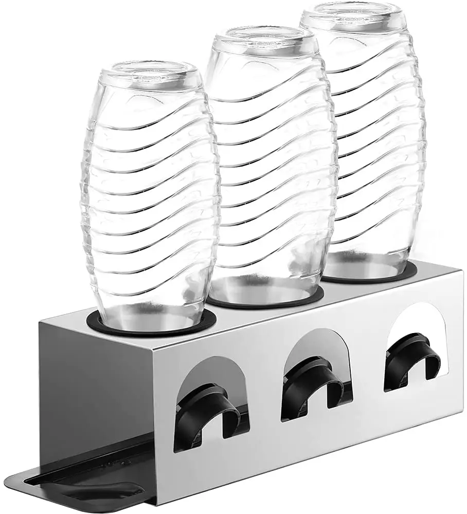 

ecooe Drip stand with drip tray and edges with bottle holder for SodaStream Crystal glass Carafe made of PET bottle