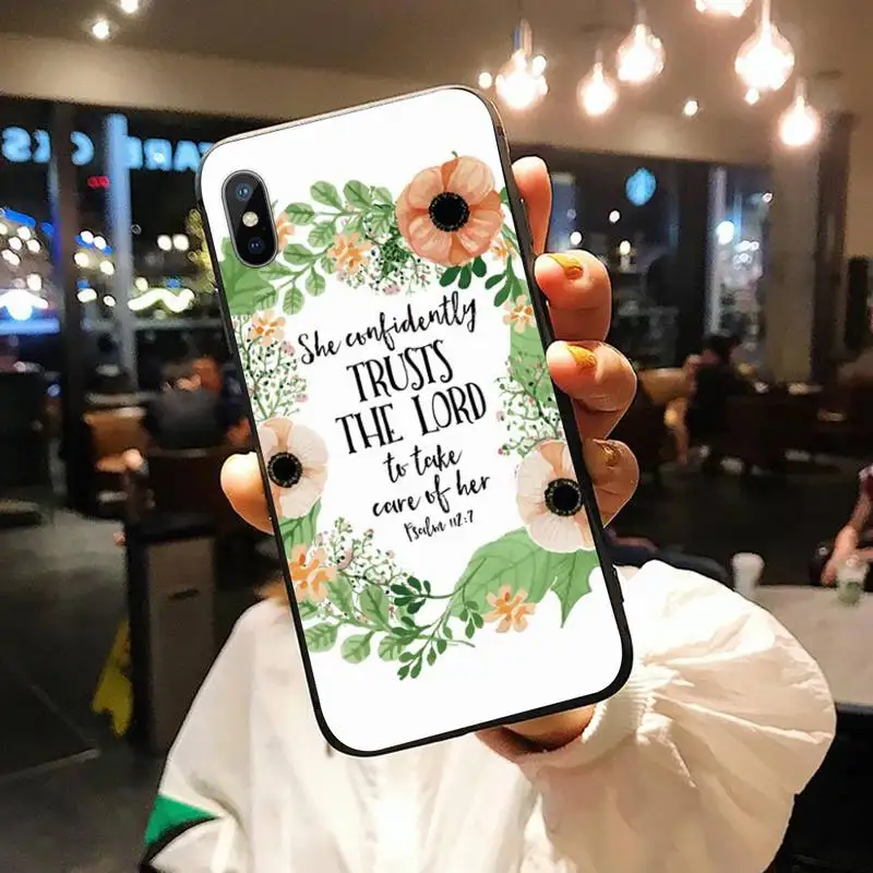 

Bible Quotes verse Jesus Christian Phone Case for iPhone 11 12 pro XS MAX 8 7 6 6S Plus X 5S SE 2020 XR