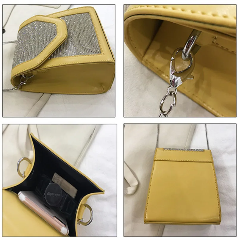 

DikizFly Diamonds Small Purses And Handbags 2020 Women Bags Fashion Chains Crossbody Bags Female Shoulder Bag Summer Handbag Sac