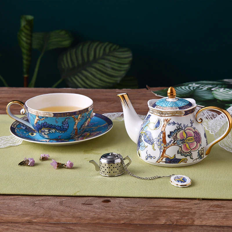 

Tea Set Bone China Teapot Teakettle Teacup Saucer Teaware Coffee Cup Set Coffeeware Drinkware Office Table Supplies