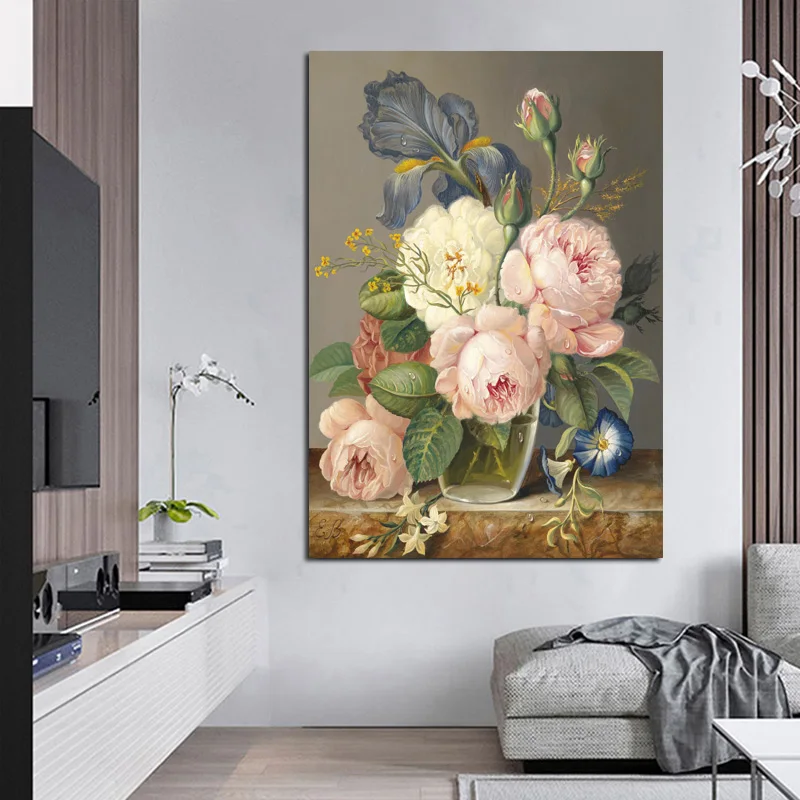 Красивый цветок настенная Картина на холсте постеры и принты картина маслом