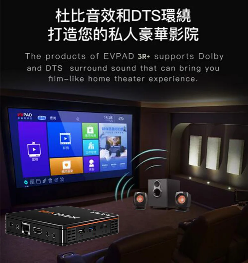 2020 подлинный IPTV коробка для волокна EVPAD EVBOX 3R + пожизненный Live TV Box фильмы драмы