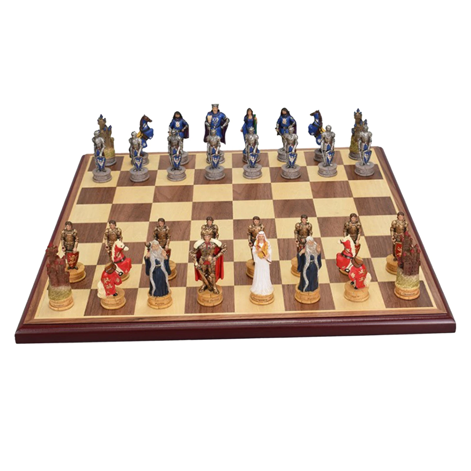 

Large Chess Wooden Set MDF Chessboard Felted Bottom Pieces Wood Board