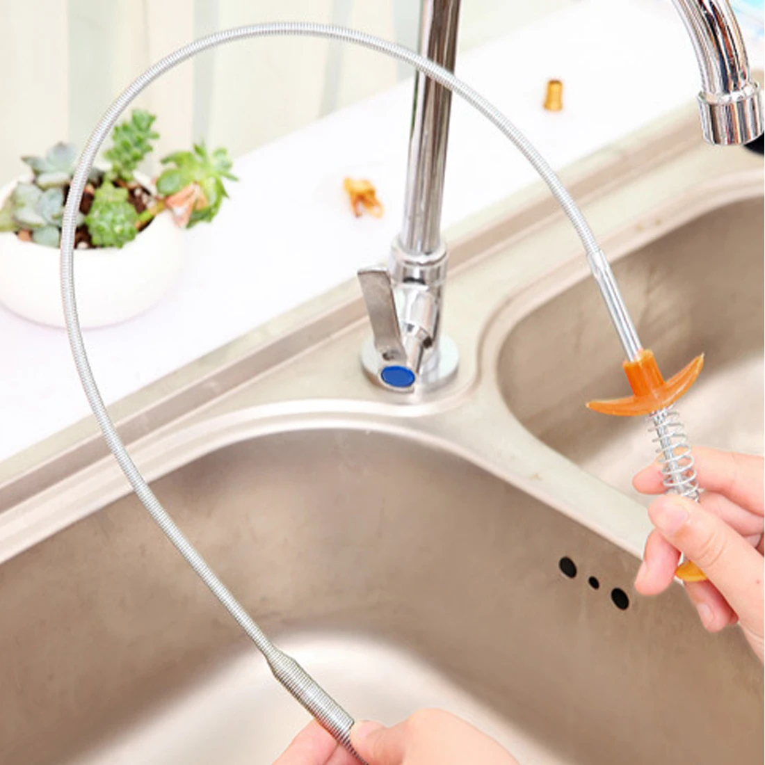 

85cm Sink Claw Kitchen Flexible Pick Up Kitchen Cleaning Tools Drain Cleaner Sticks Clog Remover Cleaning Tools Household