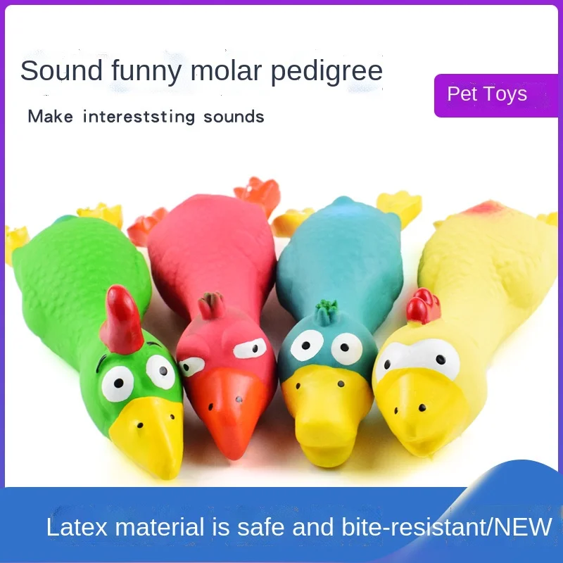 

New pet toys natural latex vent chicken bite relief sound latex toy supplies