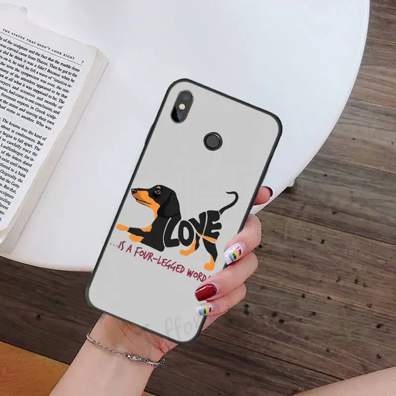 

Dachshund dog animal cute Phone Case For Xiaomi Redmi 7 9t 9se k20 mi8 max3 lite 9 note 8 9s 10 pro Silicone Shell Cover Funda
