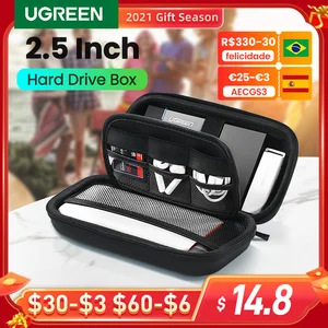 ugreen hard drive disk case for 2 5 external hard drive hdd ssd storage case pouch box for power bank travel bag carrying case free global shipping