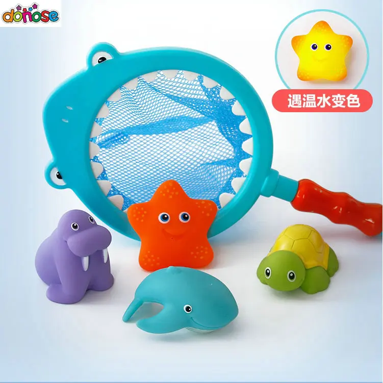 Детские игрушки для душа, для ванны, милая утка, водяное колесо, игрушка Дельфин, детский кран для купания, распылитель воды, инструмент, тип колеса, игрушка без коробки - Цвет: Фиолетовый