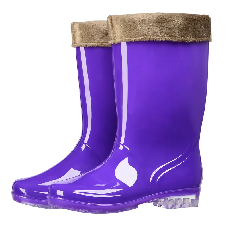 Сапоги Aleafalling женские непромокаемые плотная Съемная непромокаемая обувь без