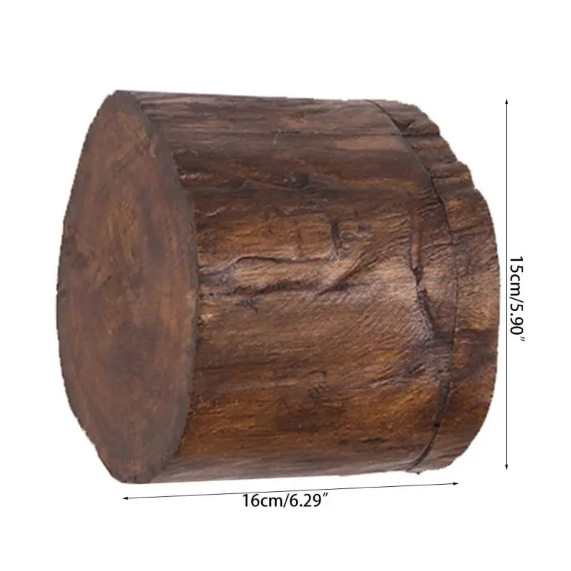 

K3NA Vintage Wooden Paper Tube Home Hotel Room Tissue Box Bathroom Roll Holder