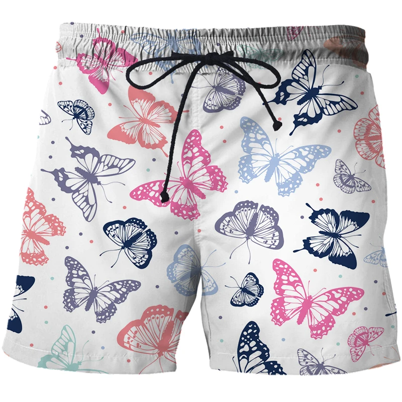 Sport Shorts Fitness Workout Sweatpants Mid Rise butterfly Print Men Shorts Cartoon pictures Casual Shorts Shorts shorts for men