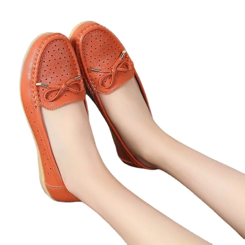 

Flats Loafers for Women 2021 Spring Soft Soles Casual Breathable Mom Leather Flats Shoes Women Summer Slip on Shoes for Women
