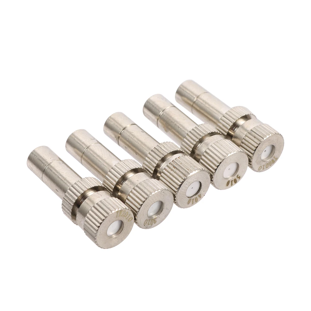 50pcs 6mm Low Pressure Anti Drip Misting Nozzle Cross Atomizing Nozzle Fog WATER SPRAY To Greenhouse Drip Irrigation 0.1-0.8mm
