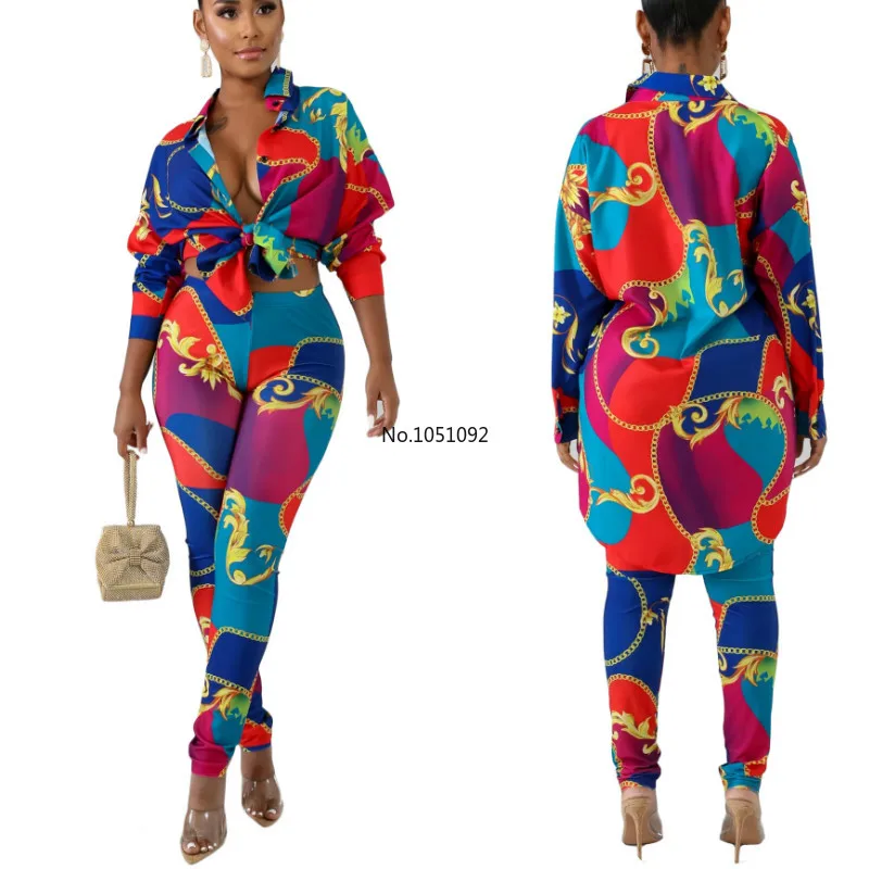 Зимний женский комплект спортивный костюм длинный рукав Национальный принт