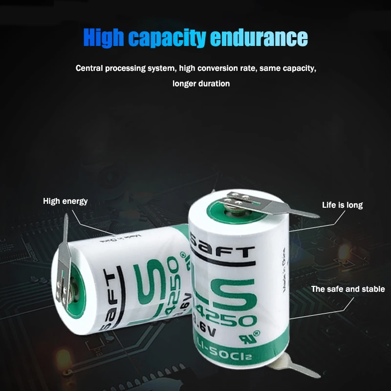1 шт./лот новый оригинальный SAFT LS 14250 LS14250 3 6 V 1/2 AA 1/2AA Первичная батарея ПЛК литиевая