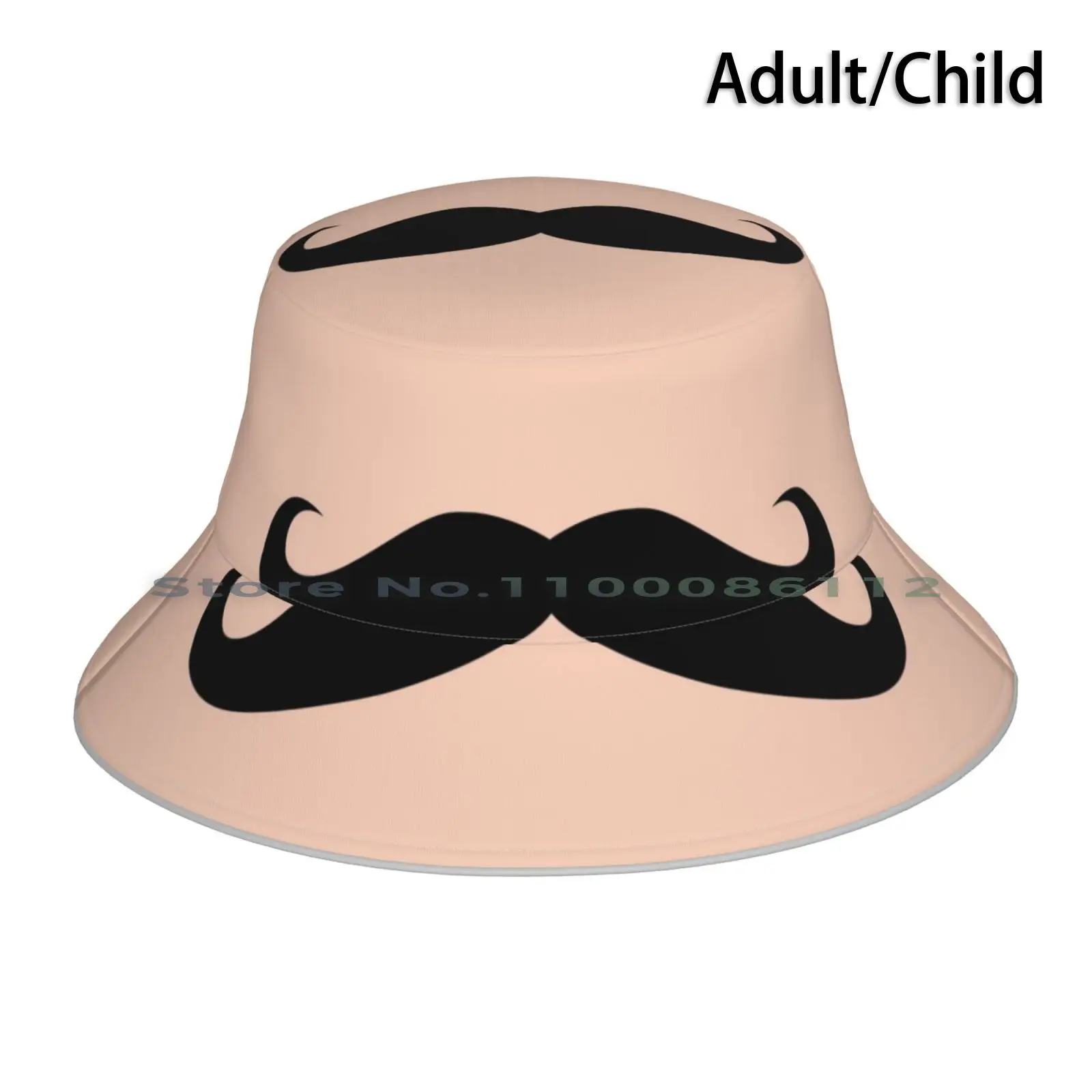 

Funny Mustache Bucket Hat Sun Cap Mustache Funny Foldable Outdoor Fisherman Hat