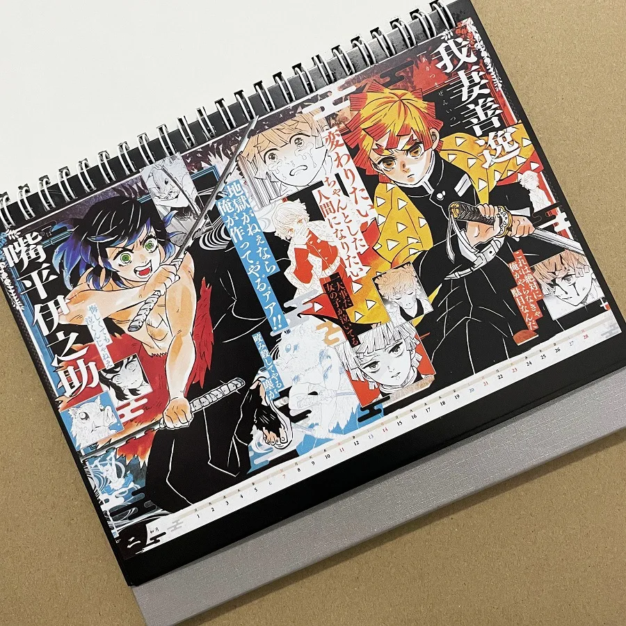 

2021 Anime Demon Slayer Calendar School Supplies 21cm Mugen Ressha-Hen Calendar Nezuko Kyoujurou 2021 New Year Calendar