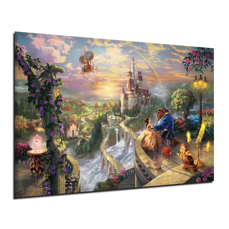 Настенная картина Красавица и Чудовище падающая влюбленная настенная Картина на