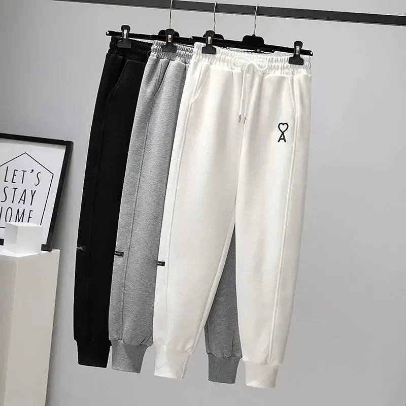 

2021 new casual pants, grey sports pants, women's loose legged pants, slim and versatile in spring and Autumn