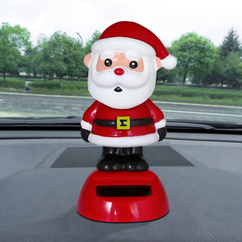 Украшение на солнечных батареях для автомобиля 2019 Рождественская игрушка