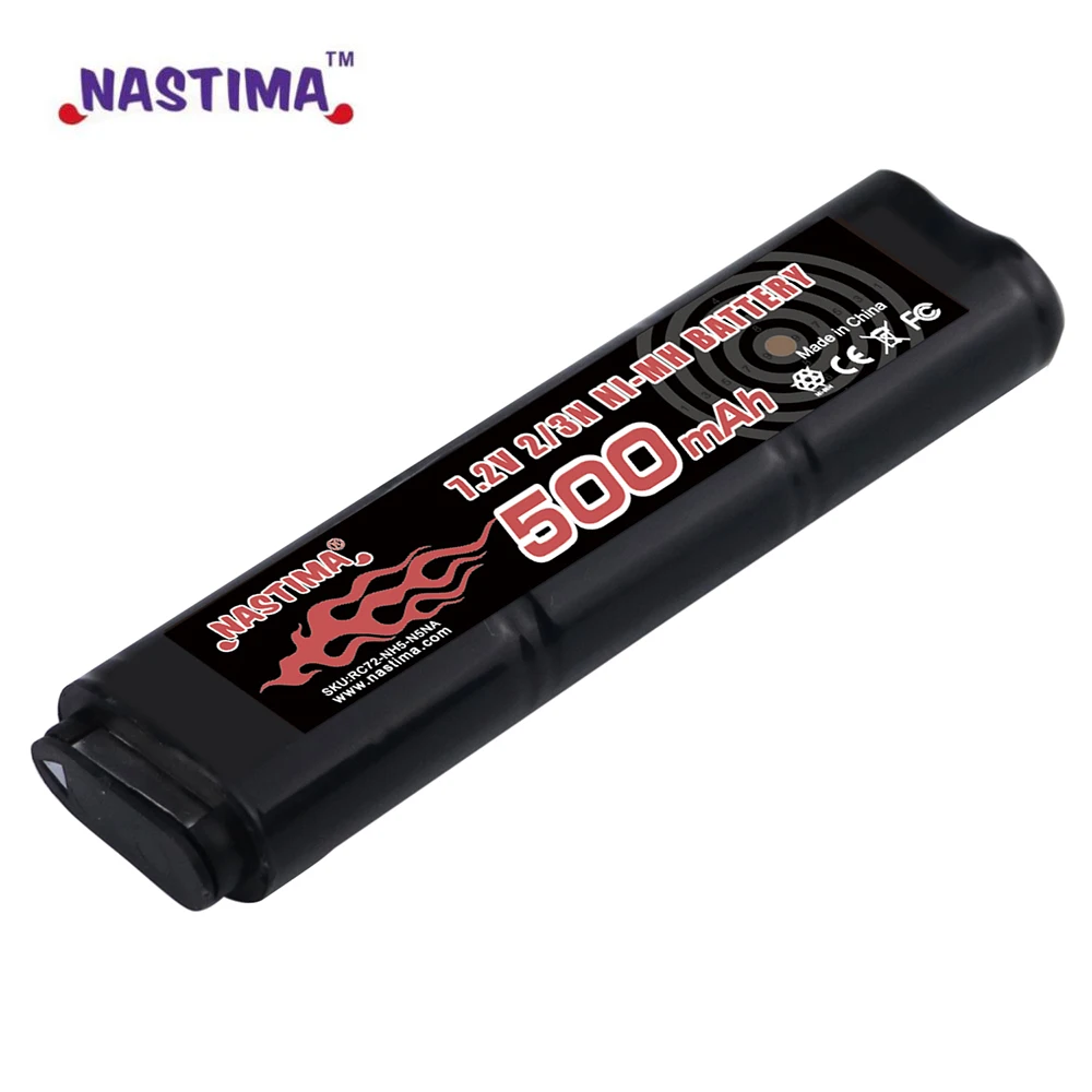 

Nastima 6S 2/3N 7.2V 500mAh Ni-MH Battery for CM030 CM121, CM122, Marui 18C,P8, M93R AEP AEG M81, M84,& TM AEP Airsoft Guns Toys