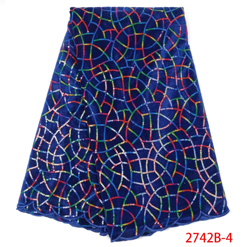 Лидер продаж 2020 высококачественное Африканское бархатное кружево с блестками