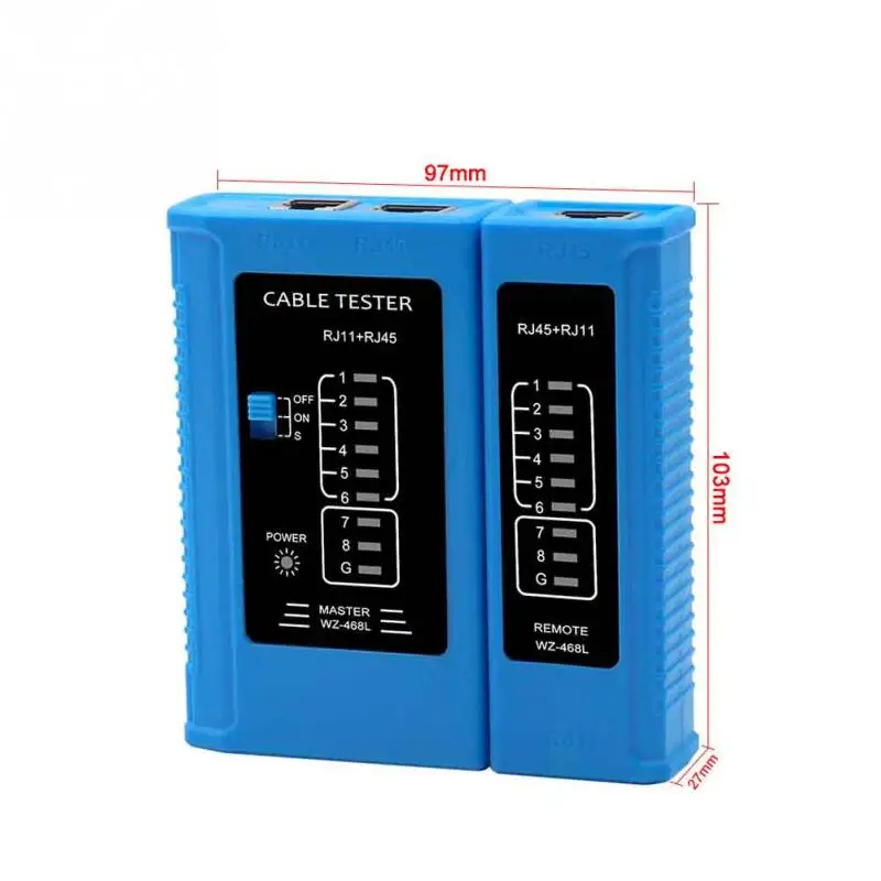 

Ethernet Lan Repair Tool Multifunctional Connection LED Indication Detection Wiring Problem Network Cable Tester RJ45 RJ11