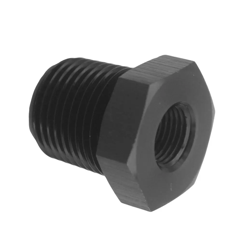 

CNC Machined 3/8" NPT to 1/8" NPT Bushing Straight Adapter Reducer Kit Black