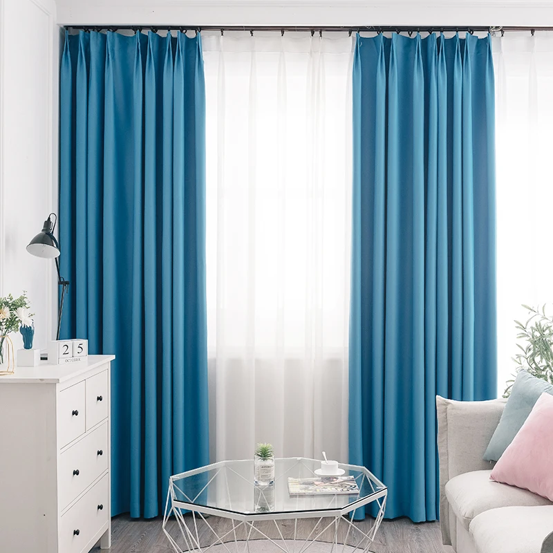 

Thick Cloth Curtains for Living Room Bedroom Nordic Solid Curtain Gray Beige Drapes Customized Blinds Window Treatment Decor