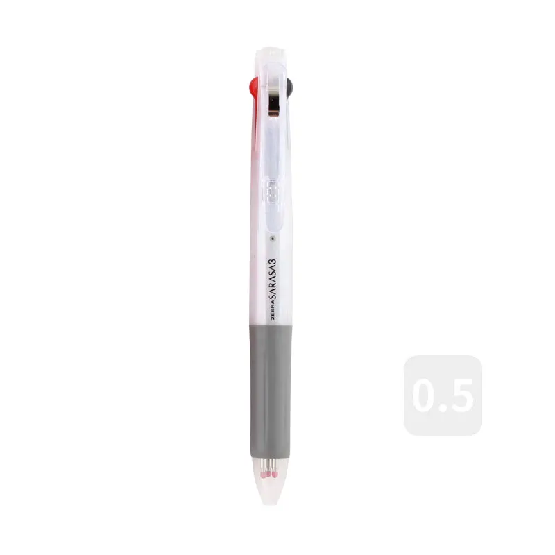 1 Transparent white Zebra Sarasa гелевая ручка J3J2 три цвета 0,5 мм многофункциональная школьная Ручка черный/синий/красный чернила сменная Канцелярия 1 шт - Цвет: 1 Transparent white