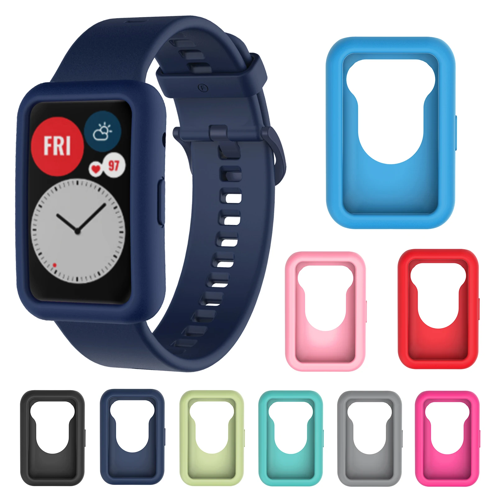 

Мягкий силиконовый защитный чехол для Huawei Watch Fit защитный чехол рамка бампер