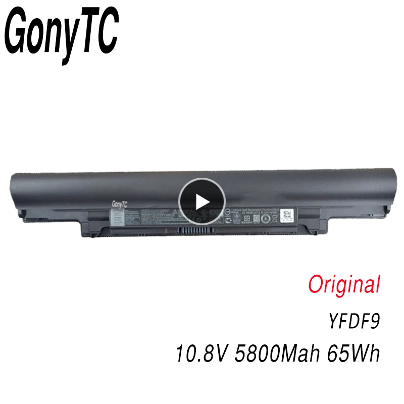 Оригинальный аккумулятор GONYTC 11 1 В 65 Вт/ч YFDF9 для ноутбука DELL Latitude 3340 3350 V131 2 серии